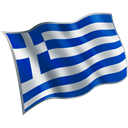 Griechische Flagge im Wind